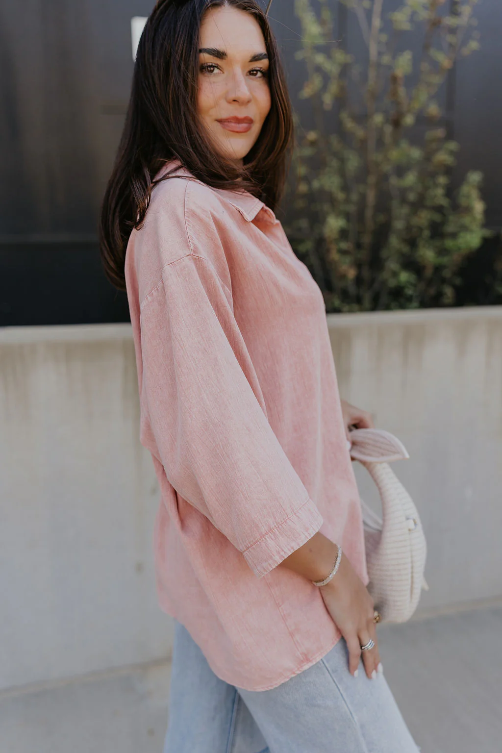 Ezra Soft Pink Button-Up Top - Image 9