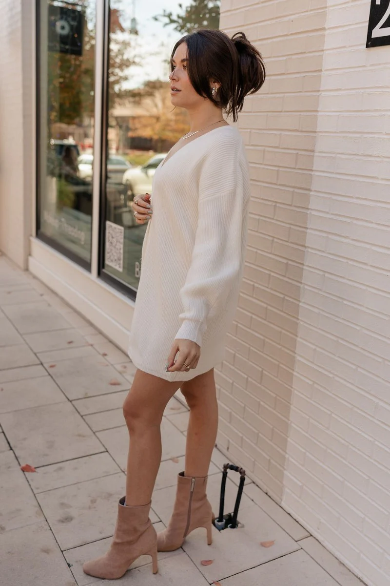 Faith Cream Pearl Button Oversized Cardigan - Image 5