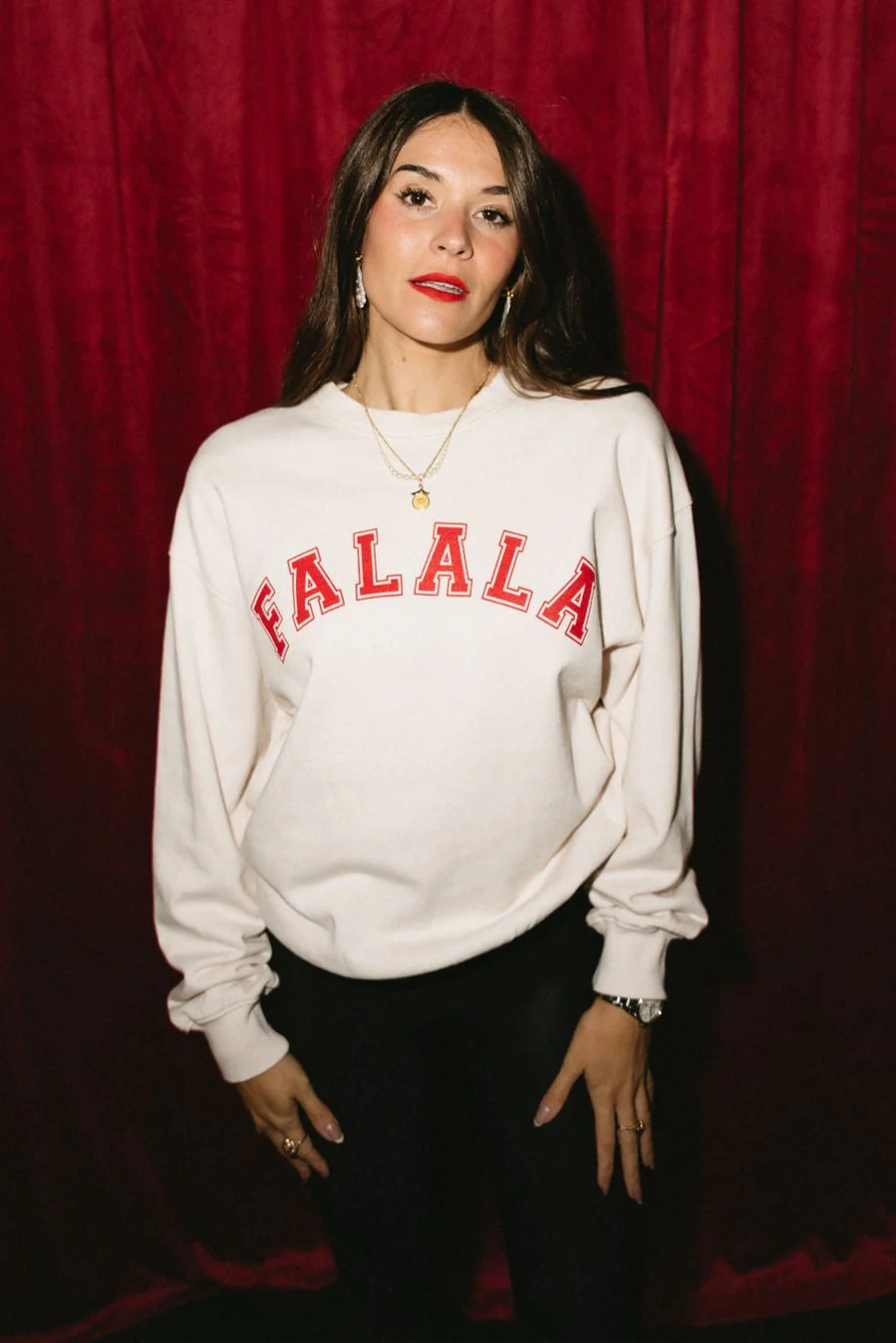 Falala Ivory & Red Sweatshirt - Image 3