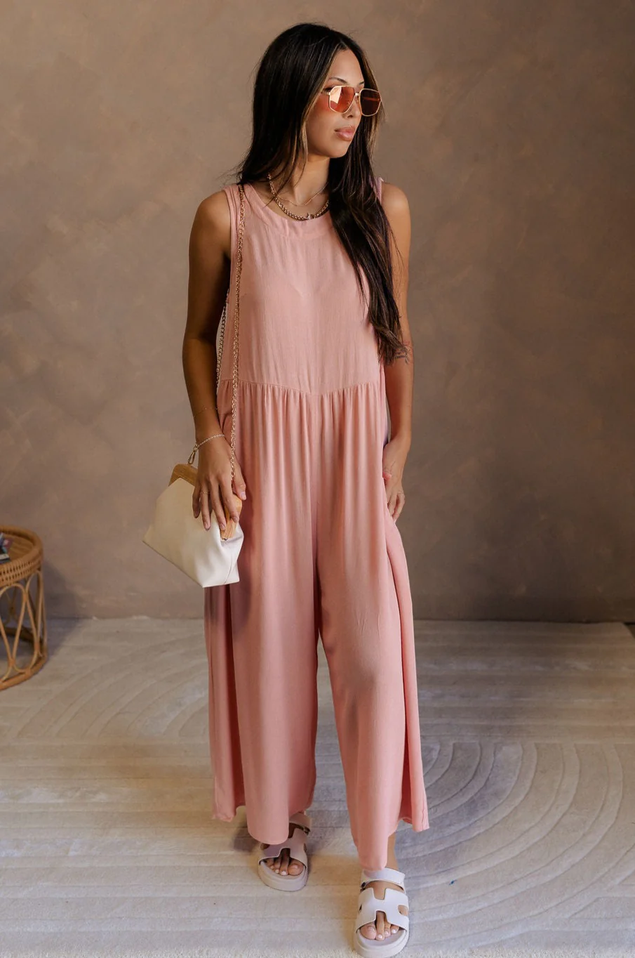 Brooklyn Sleeveless Wide Leg Jumpsuit