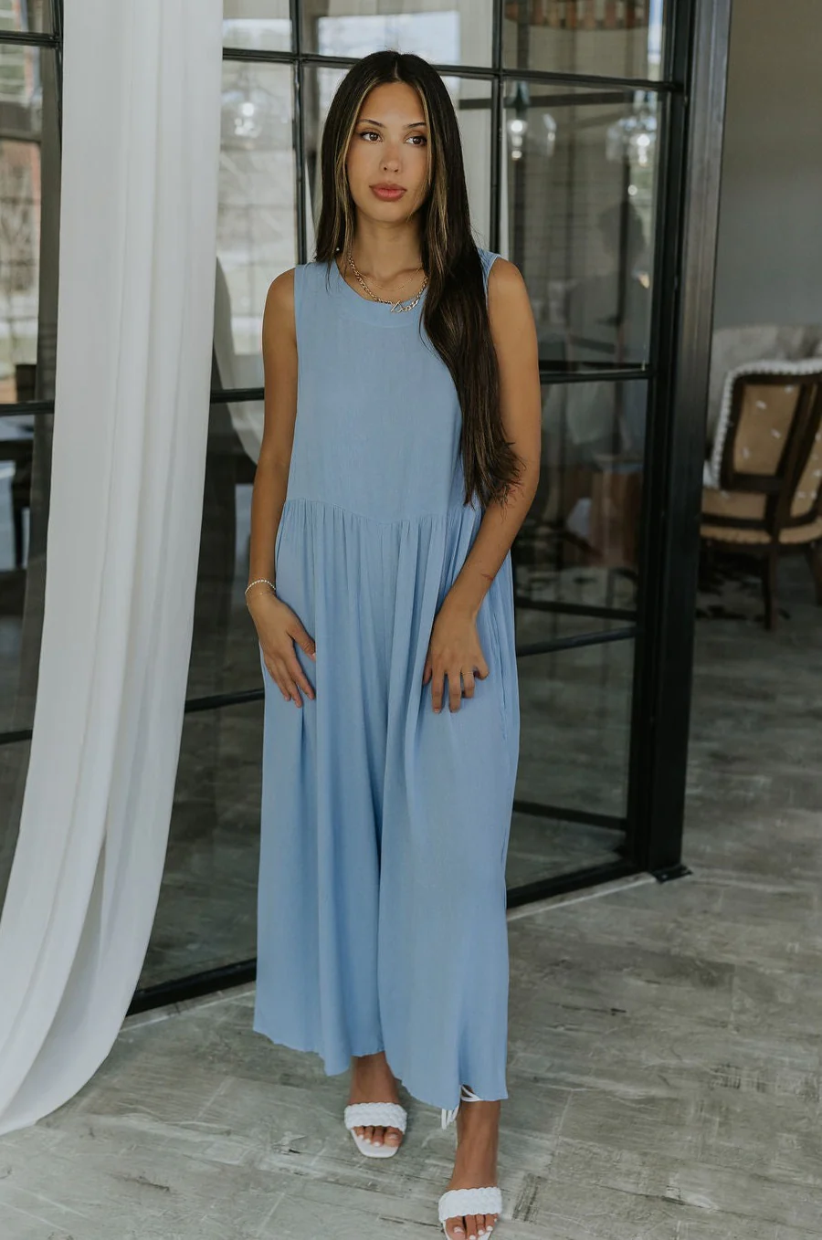 Brooklyn Sleeveless Wide Leg Jumpsuit - Image 8