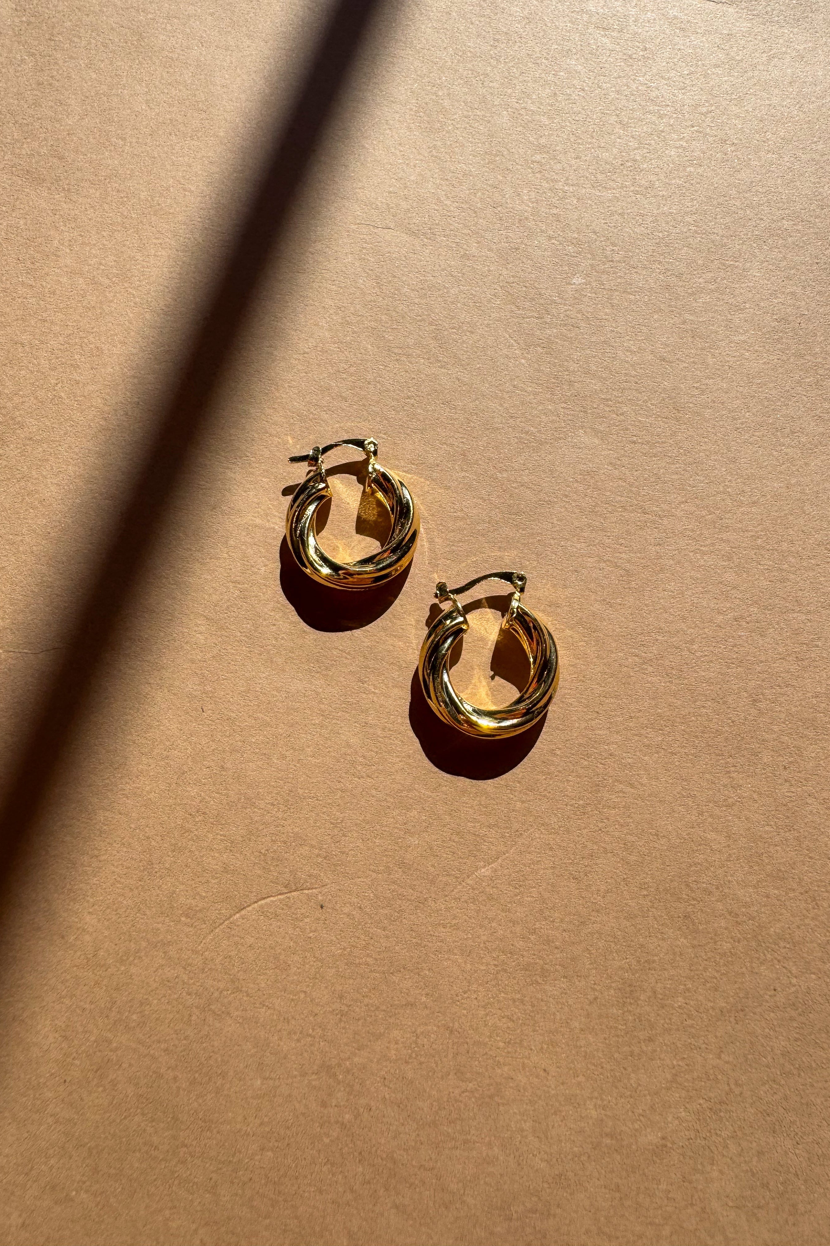 Fiona Gold Filled Twisted Hoop Earrings - Image 2