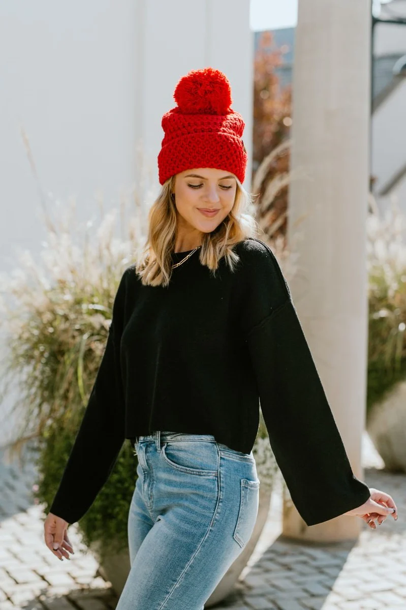 Fireside Beanie in Red - Image 2