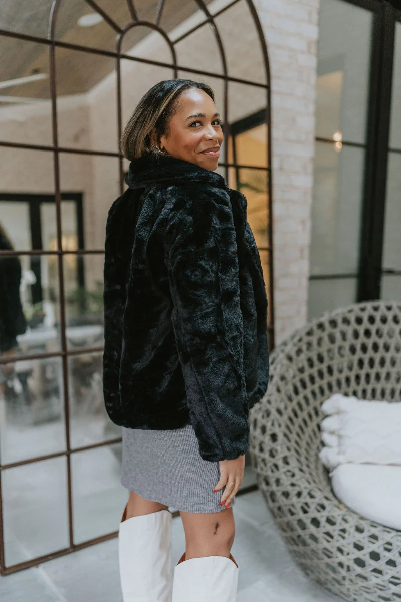 First Class Faux Fur Jacket - Image 4