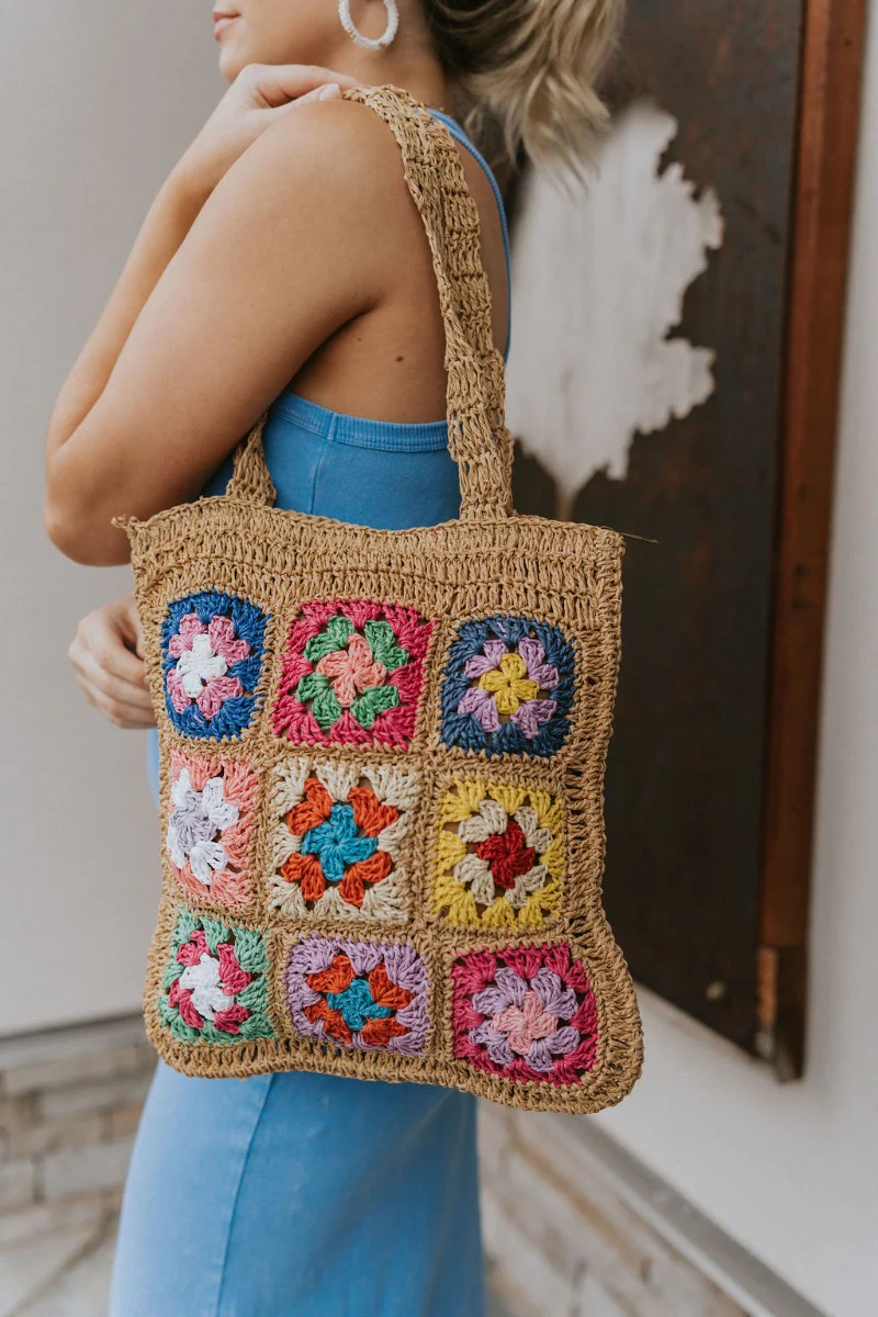 Flower Dreams Purse in Khaki