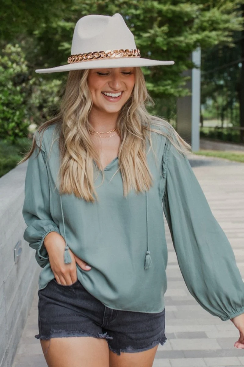 Forever Young Top in Sage