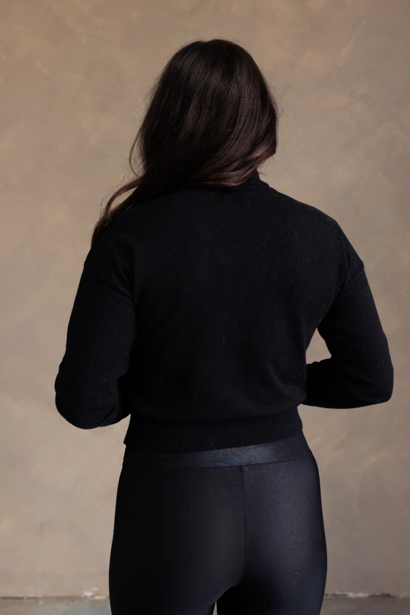 Gabriela Black Turtleneck Sweater - Image 4