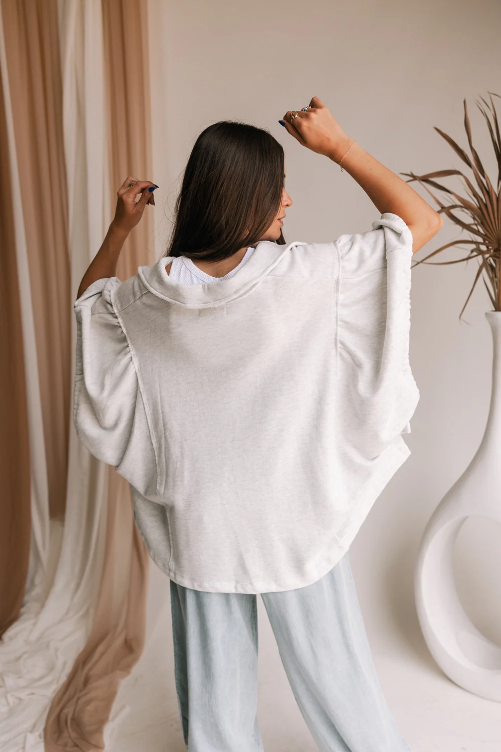 Genevieve Grey Oversized Top - Image 5