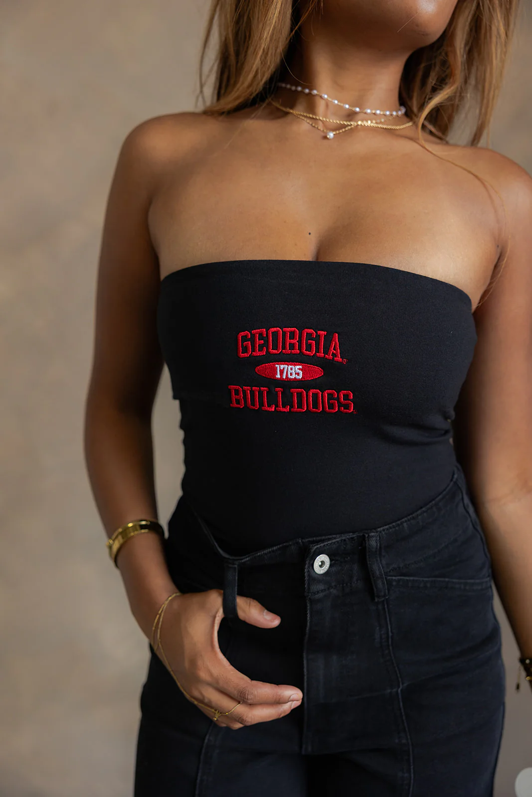 Georgia Bulldogs 1785 Black & Red Tube Top - Image 2