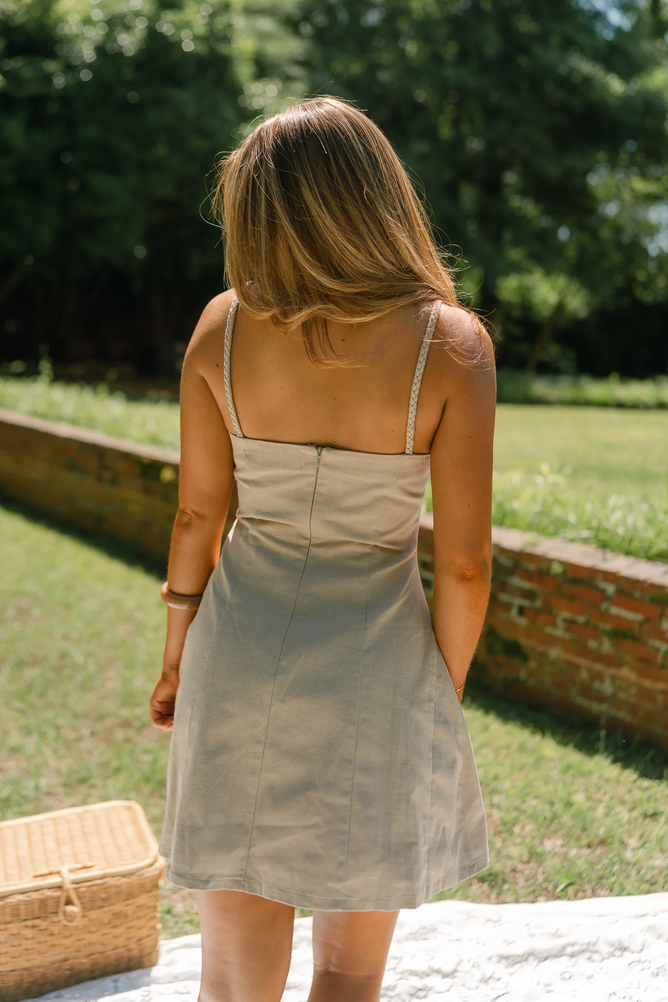 Giavanna Taupe Mini Dress - Image 6