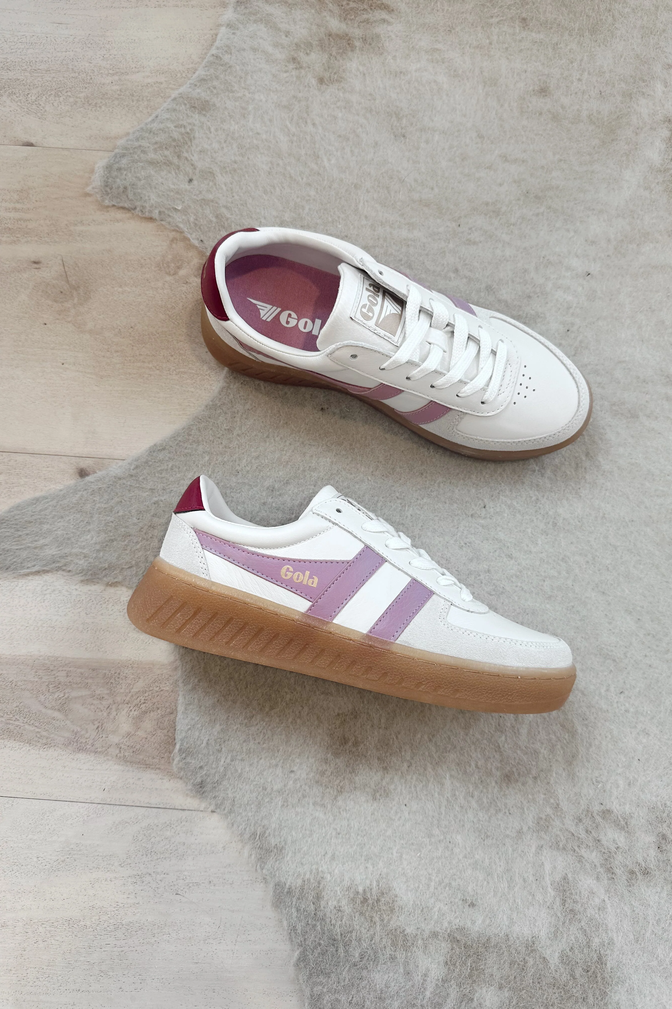 Gola Grandslam Elite White Candy Sneaker - Image 2