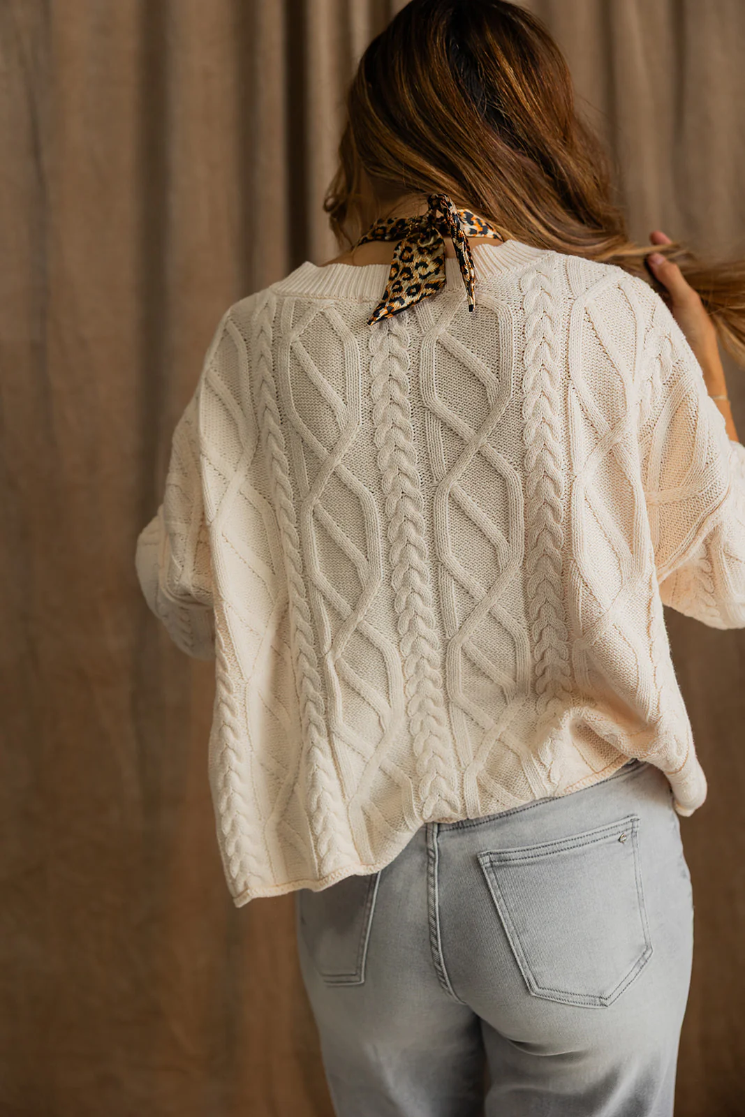 Grace Cream Short Sleeve Sweater - Image 4