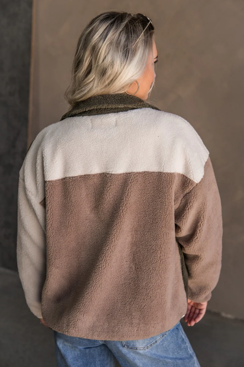 Gracelyn Green Multi Zip Up Jacket - Image 7
