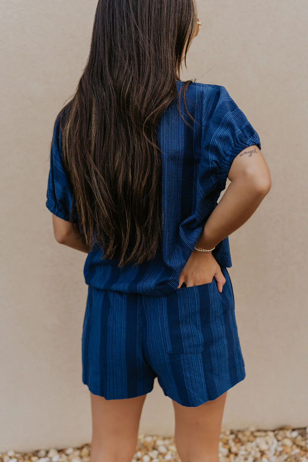 Julissa Navy Stripe Shorts - Image 6