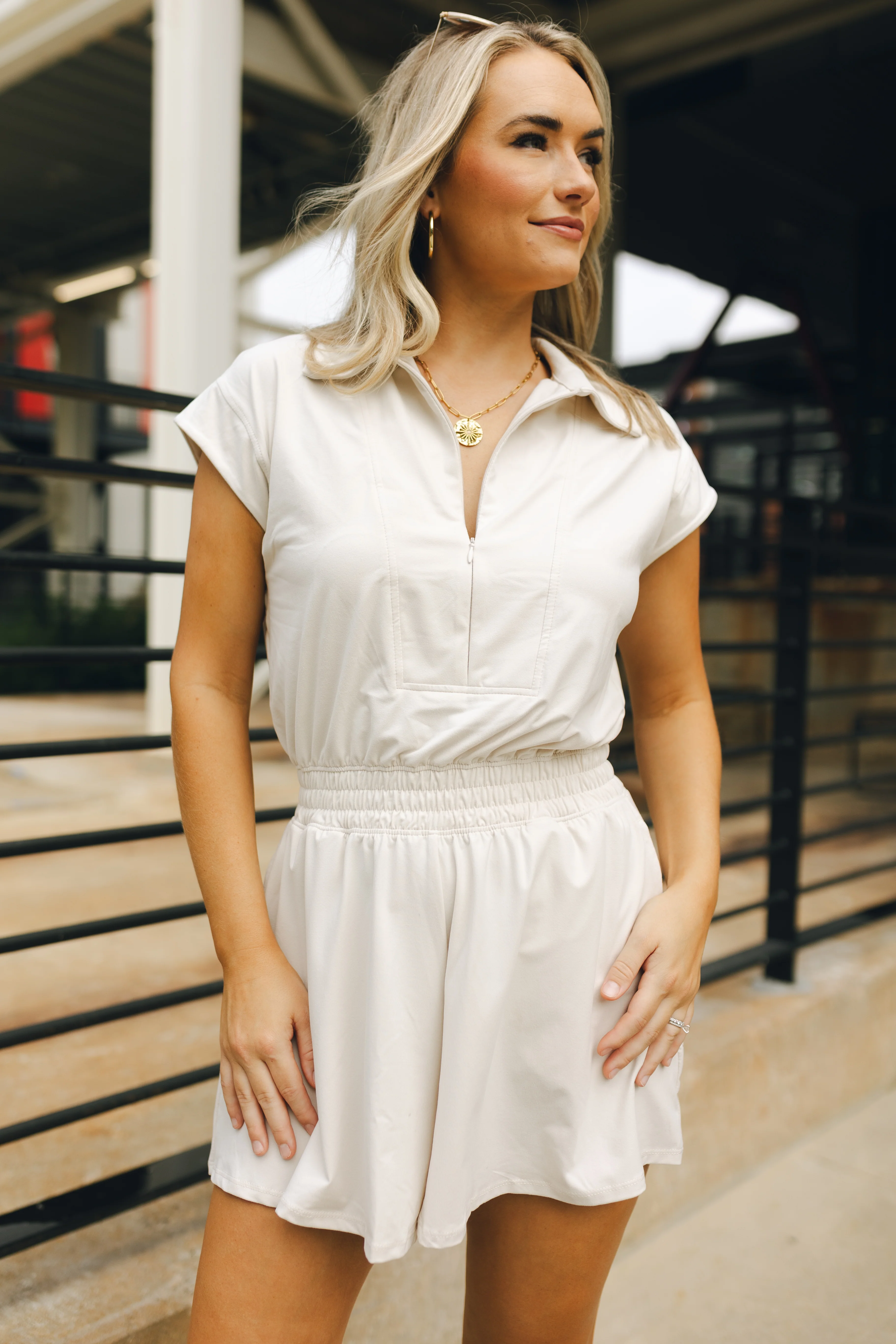 Halle Cream Romper - Image 2