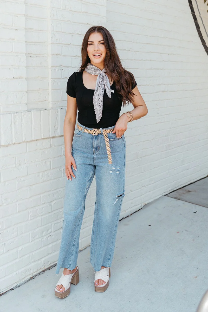 Happy and Free Scarf in Grey - Image 3