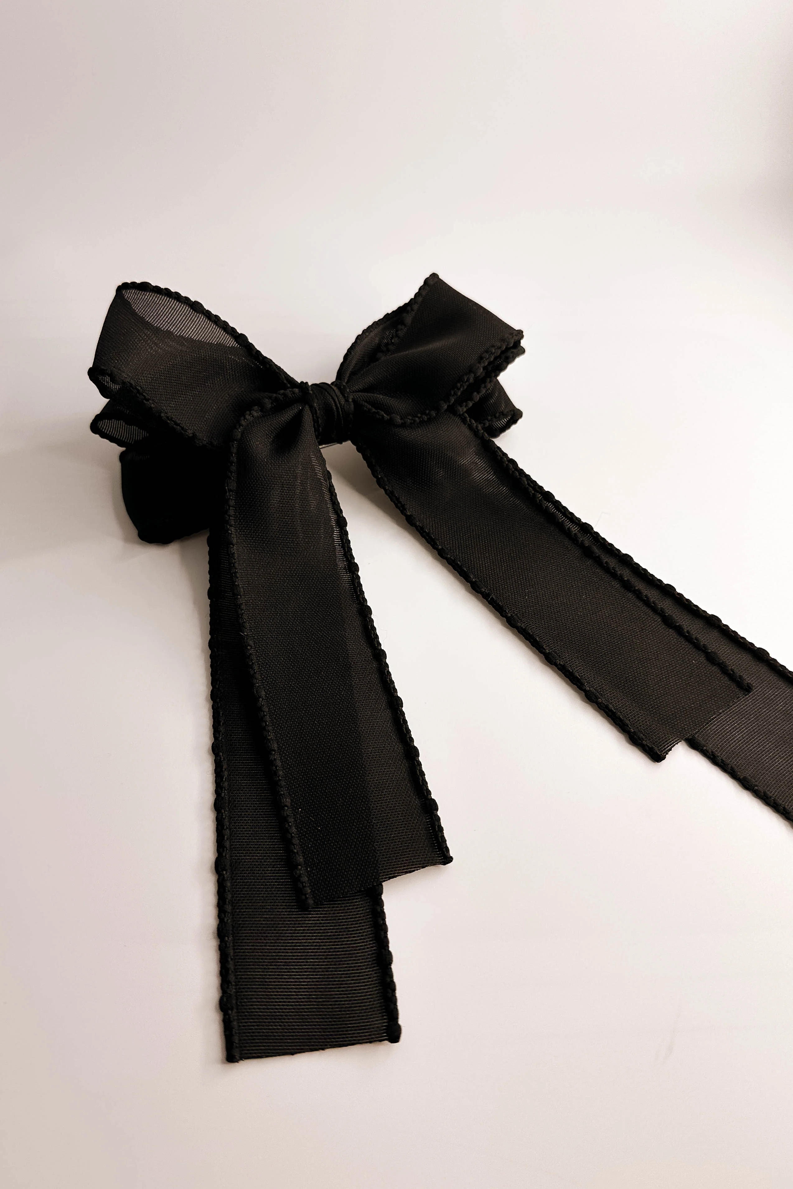 Harper Sheer Hair Bow Barrette - Image 9