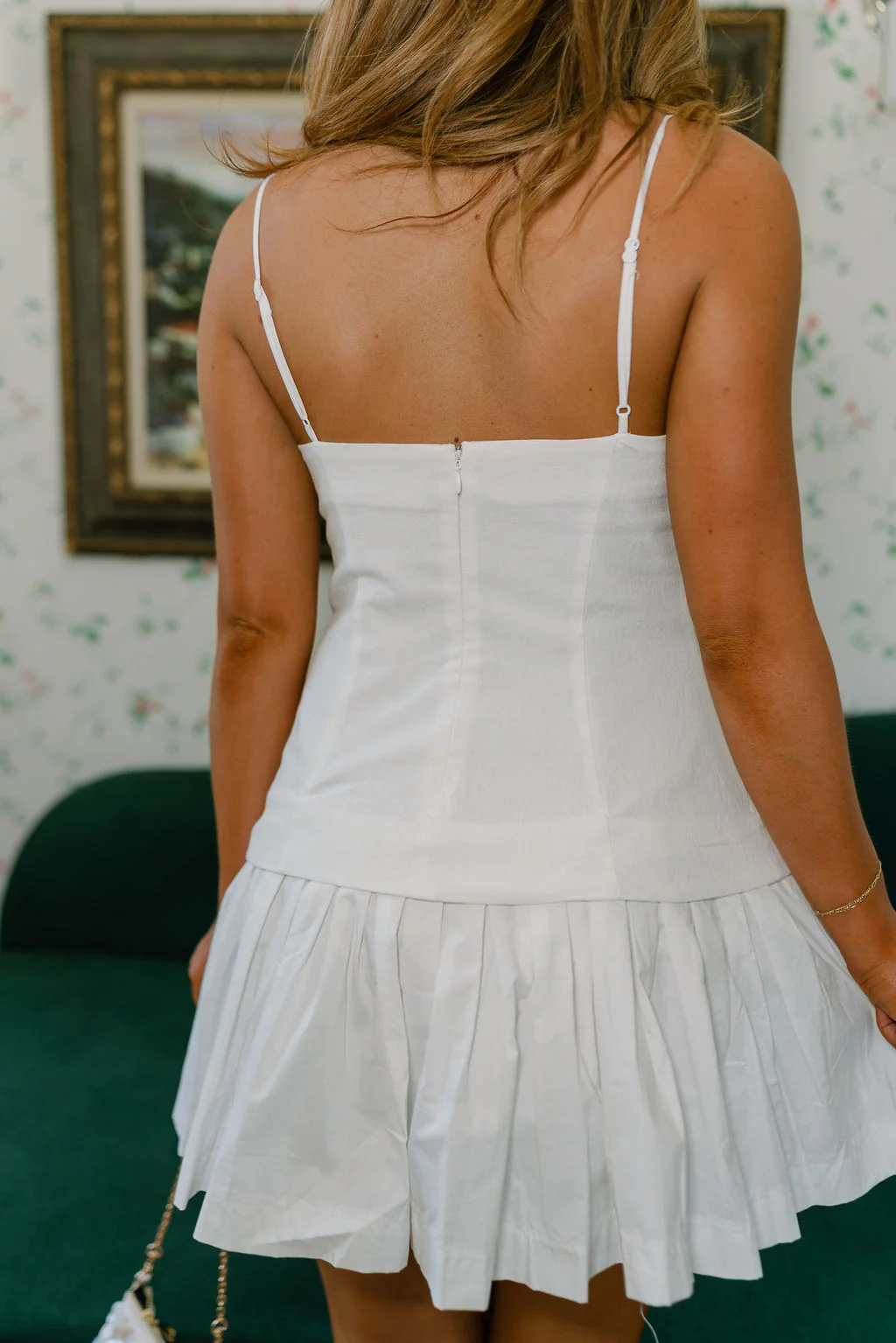 Haven White Flare Skirt Mini Dress - Image 7