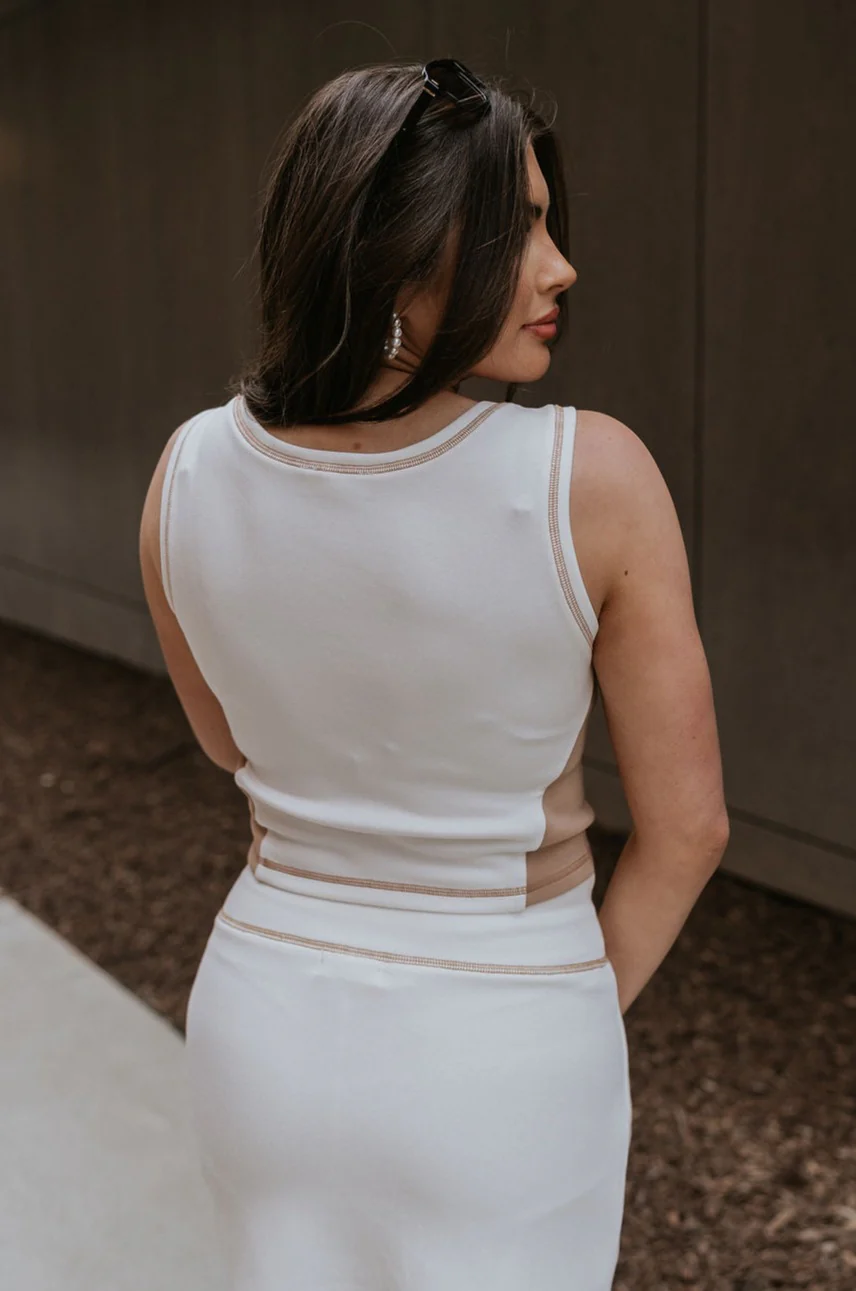 Hayden Cream & Mocha Tank - Image 9