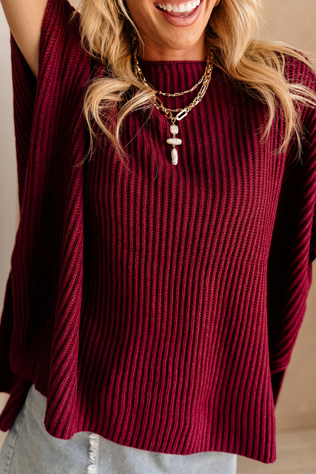 Heather Oversized Sweater - Image 5