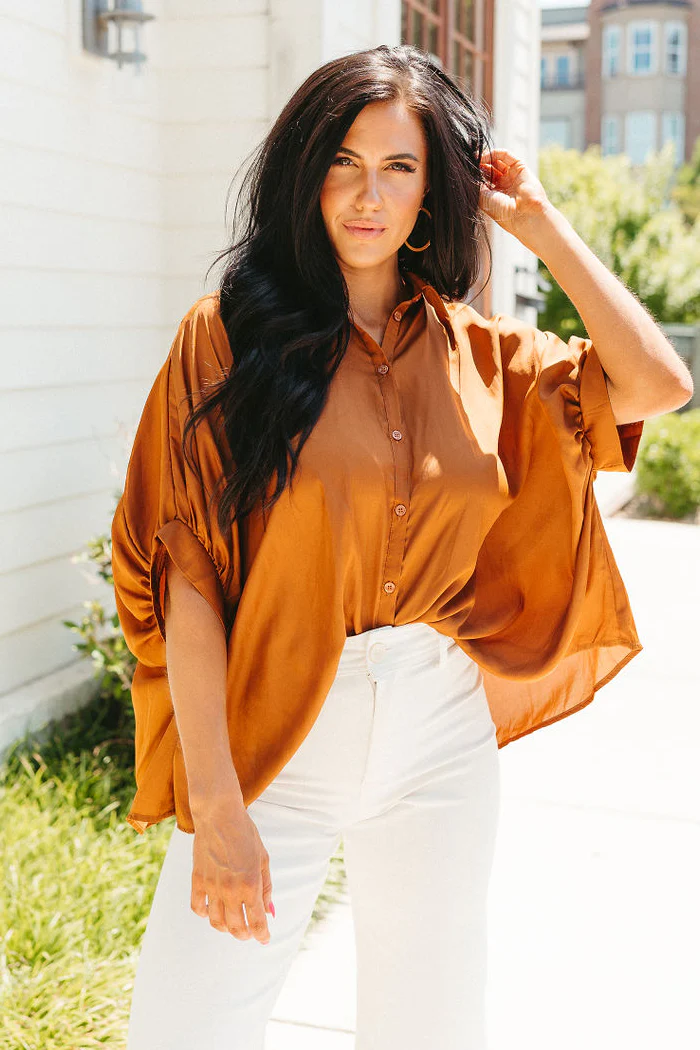 Here With Me Top in Caramel - Image 3