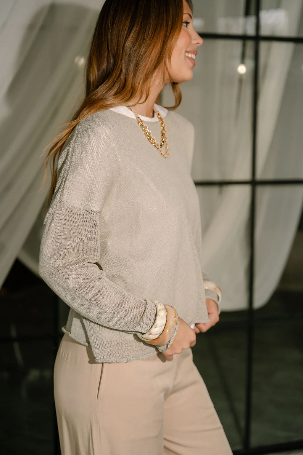 Hester Sage Green Knit Sweater - Image 6