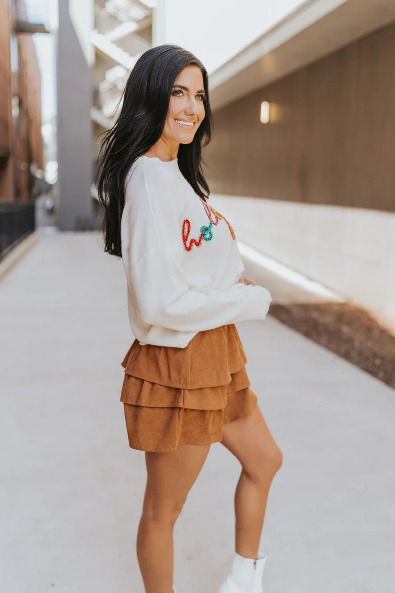 Holly Jolly Sweater in Ivory - Image 4