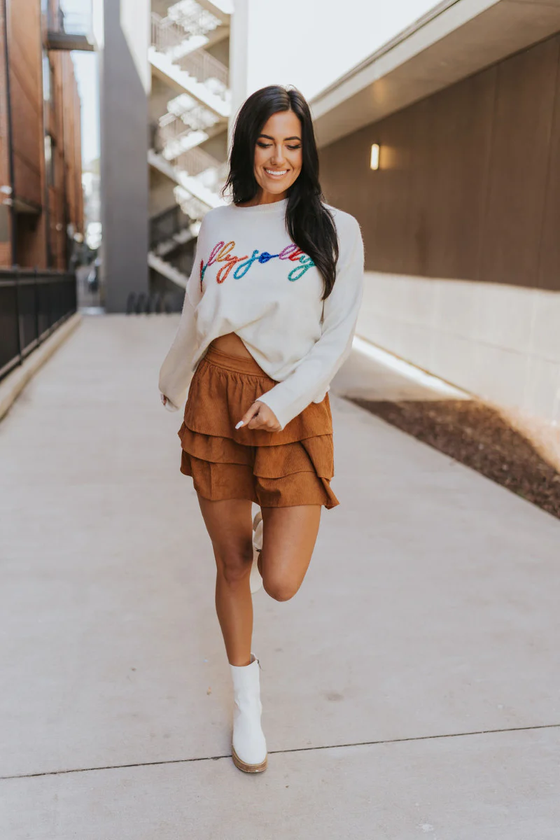 Holly Jolly Sweater in Ivory - Image 5