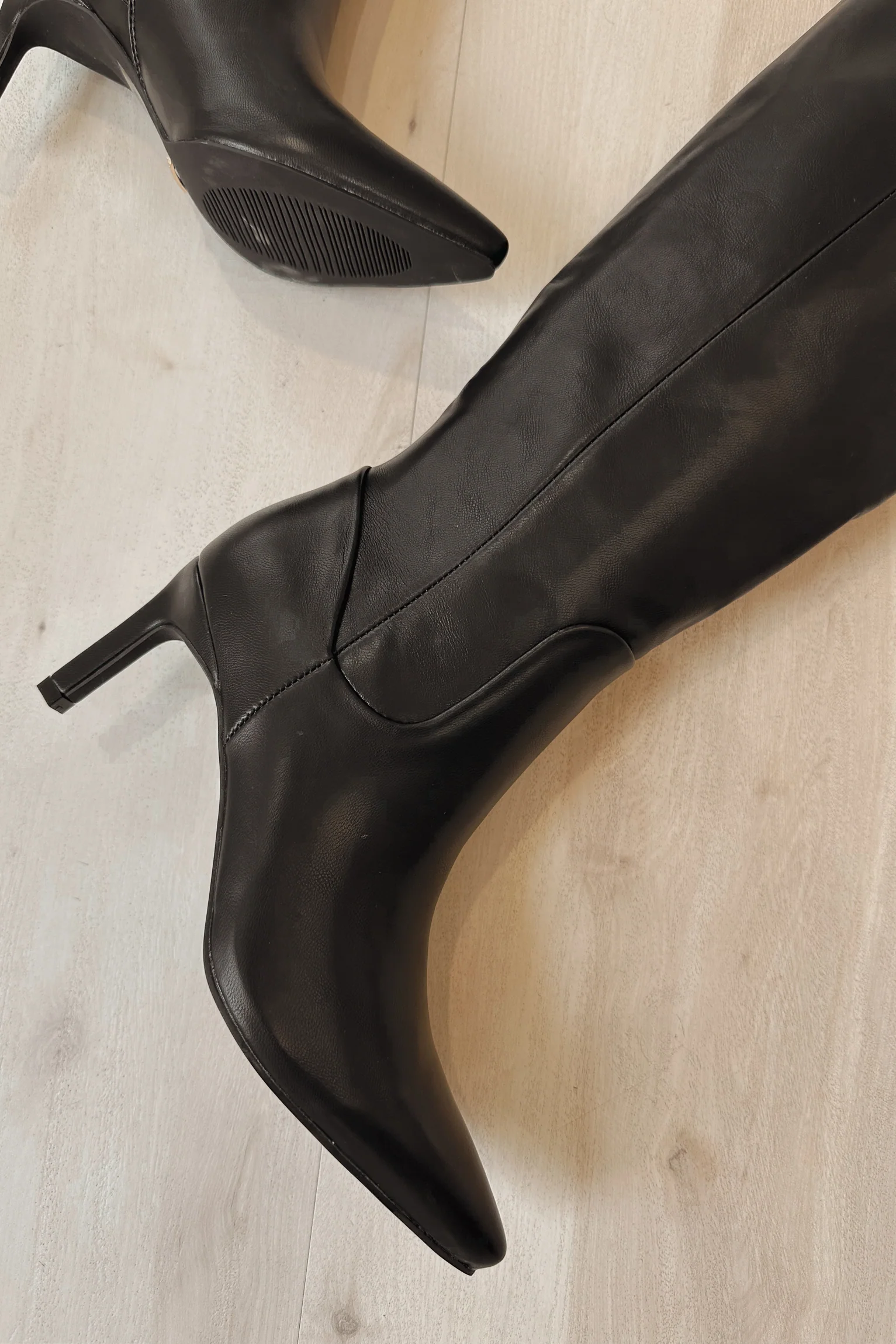 Billini Huda Black Knee High Stiletto Boot - Image 2