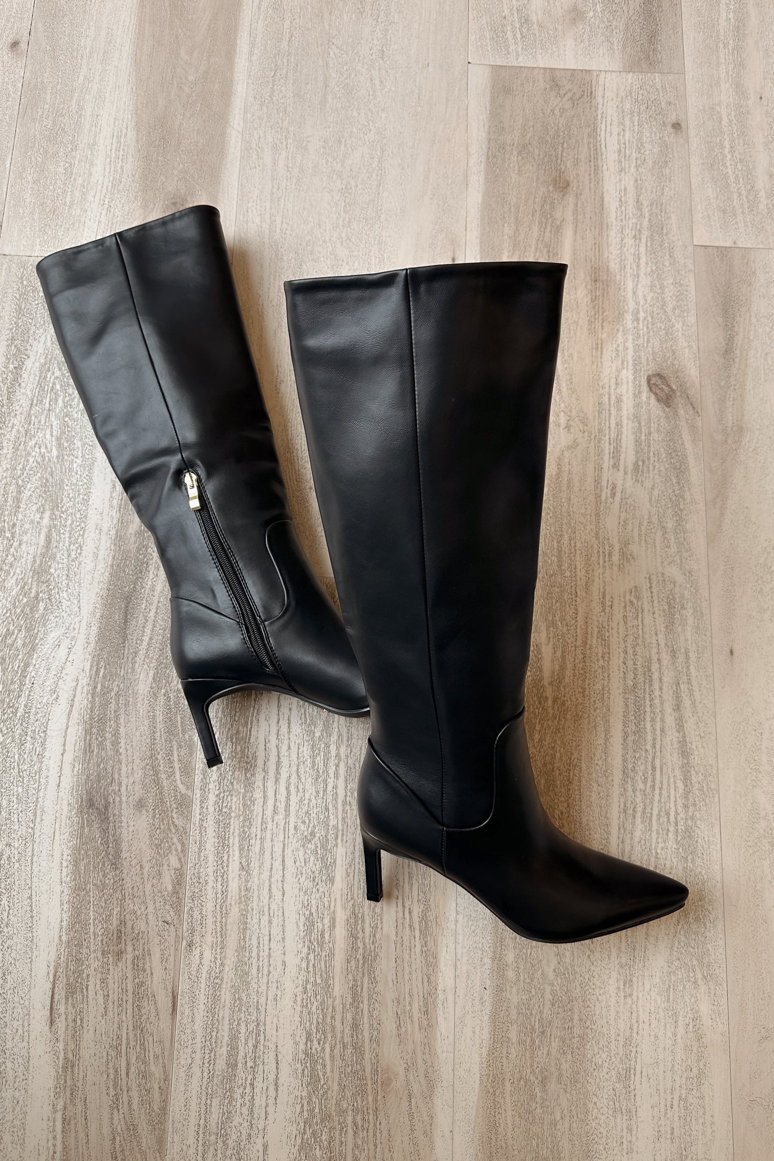 Billini Huda Black Knee High Stiletto Boot - Image 4