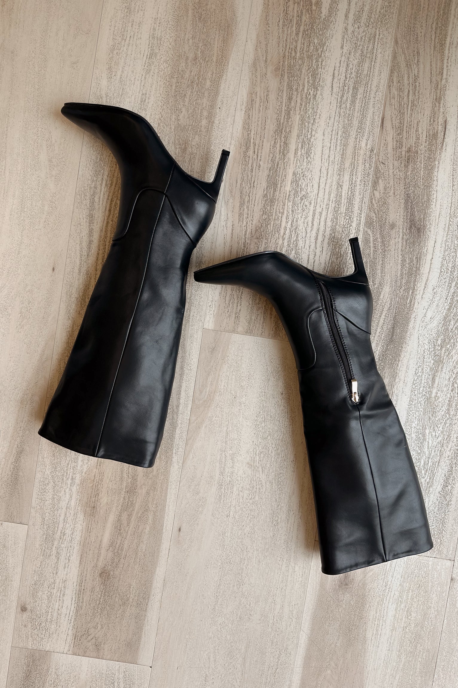 Billini Huda Black Knee High Stiletto Boot - Image 7