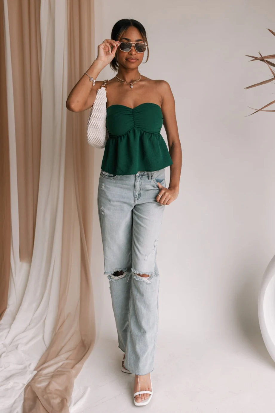 Hunter Peplum Strapless Top - Image 2