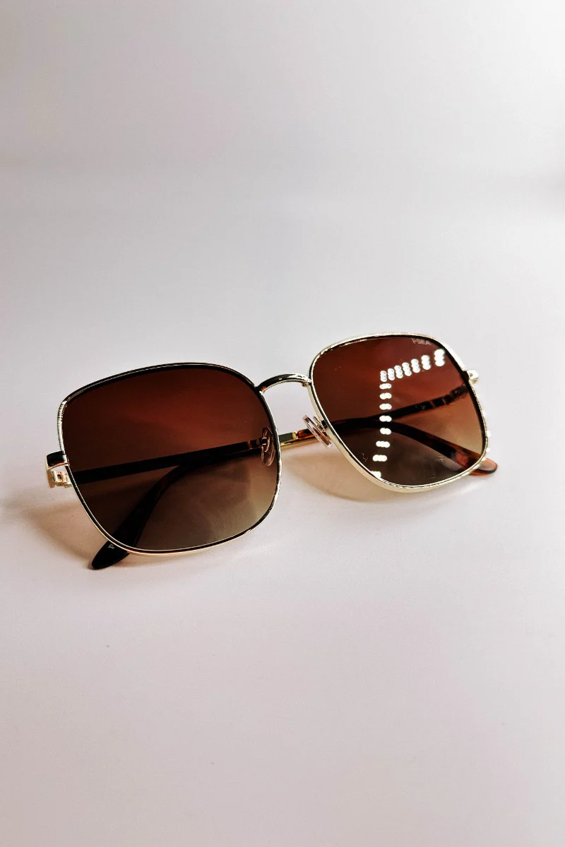 I-Sea: Montana Sunglasses in Gold & Brown