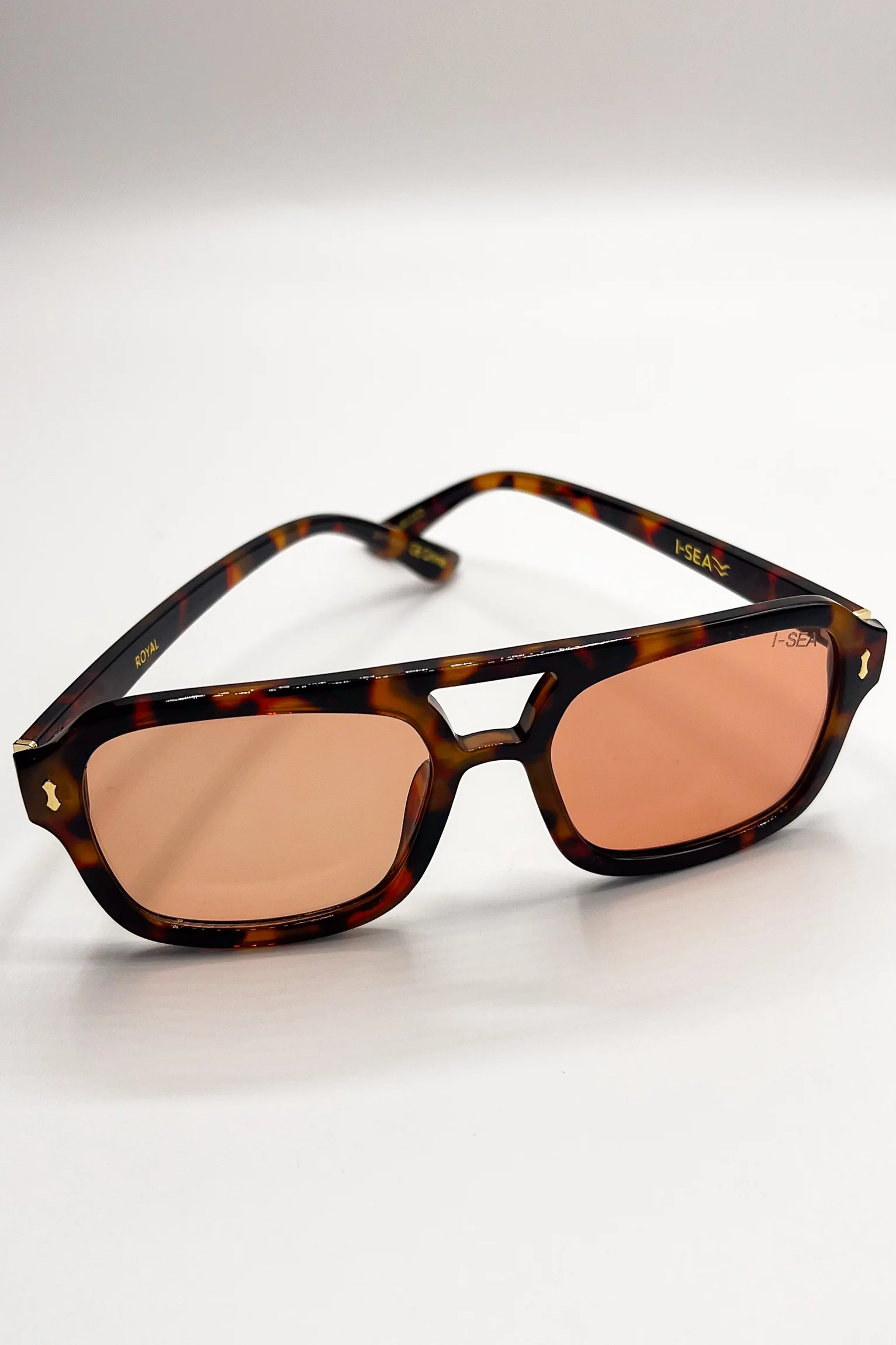I-SEA: Royal Tortoise & Peach Polarized Sunglasses