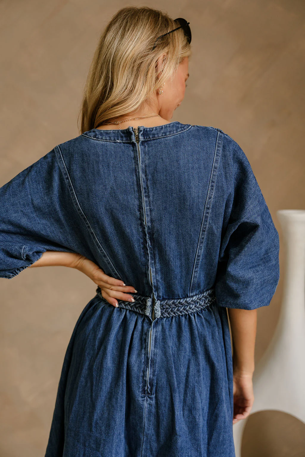 Haven Denim Braided Waist Mini Dress - Image 12