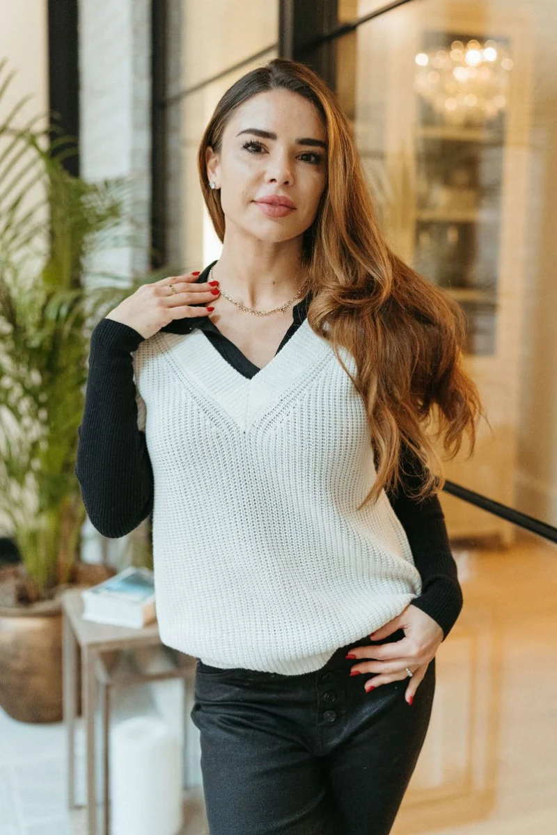 Impress Me Sweater Vest in Ivory