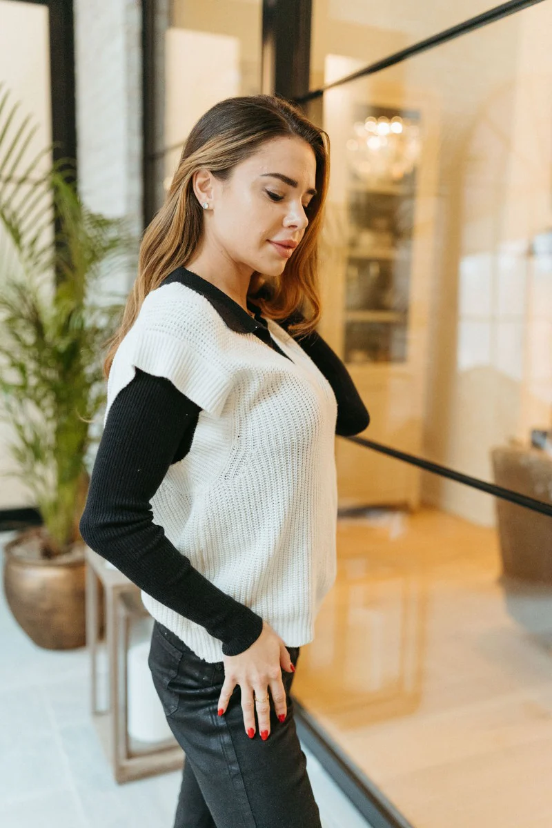 Impress Me Sweater Vest in Ivory - Image 4