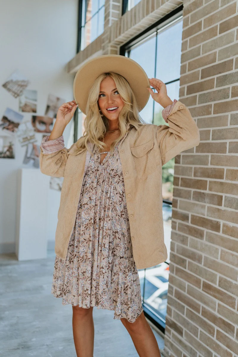 In Bloom Dress In Sand - Image 8
