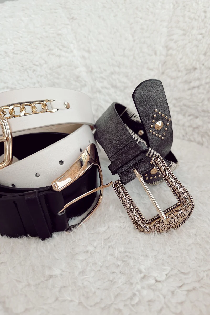 Indy Black Western Adjustable Belt - Image 2