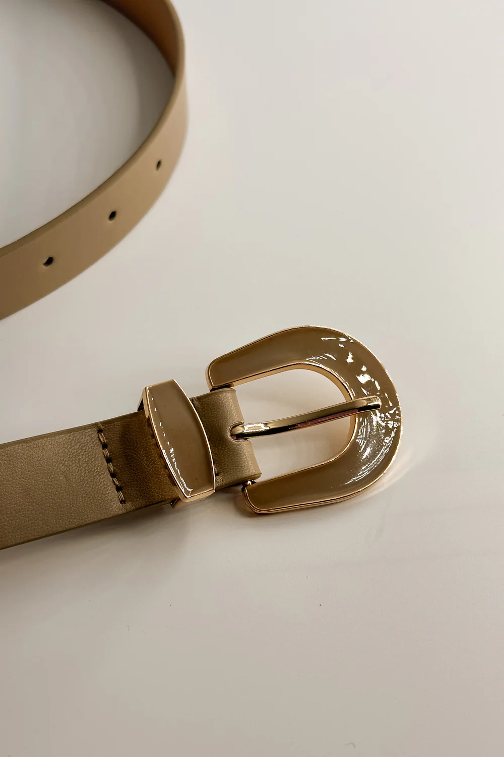 Irene Taupe Slim Adjustable Belt