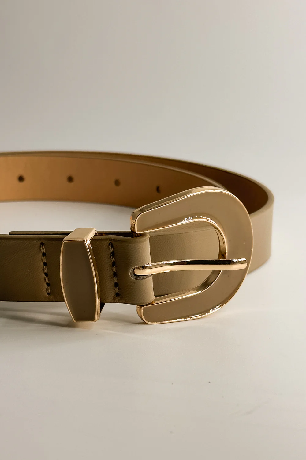 Irene Taupe Slim Adjustable Belt - Image 3