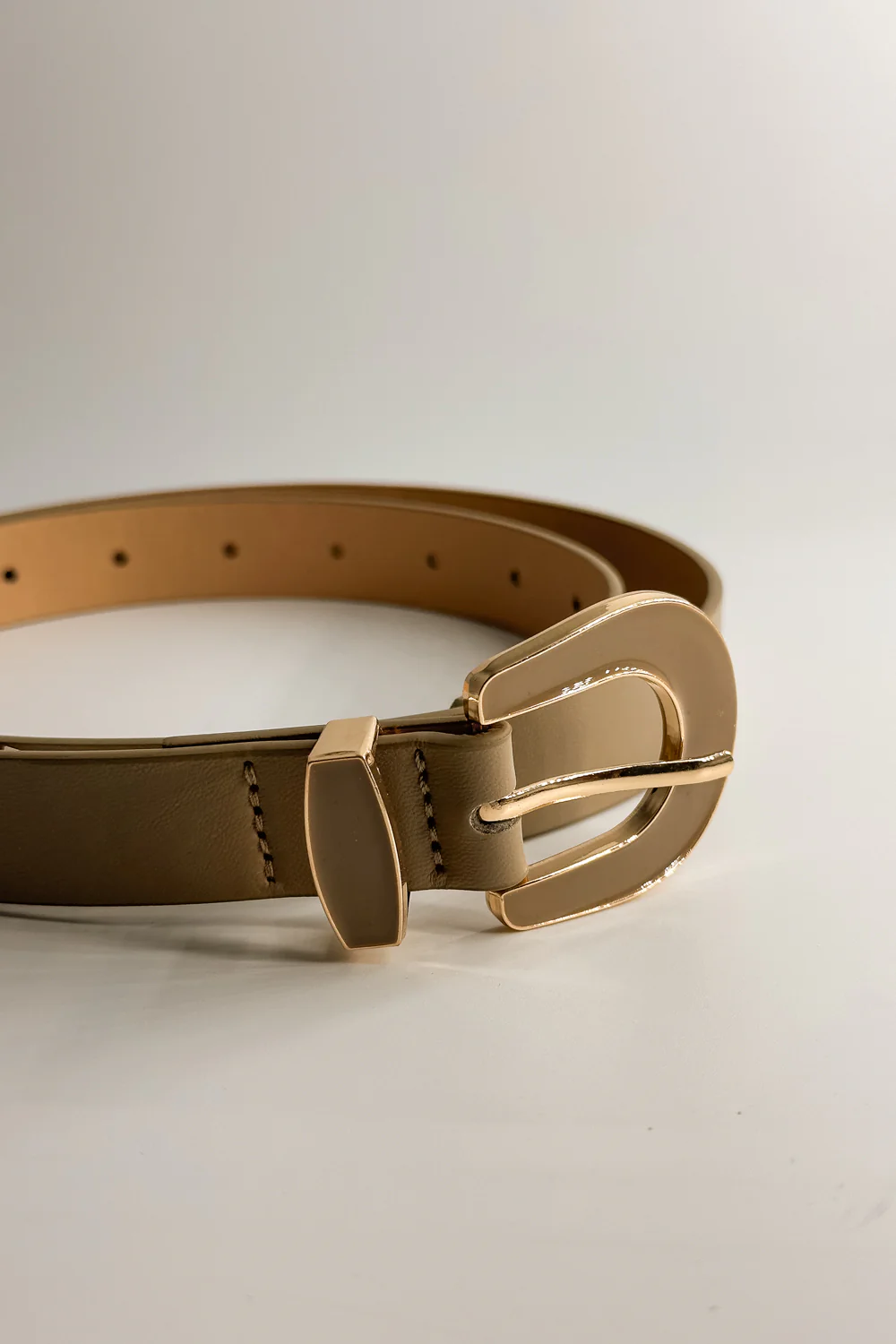 Irene Taupe Slim Adjustable Belt - Image 4