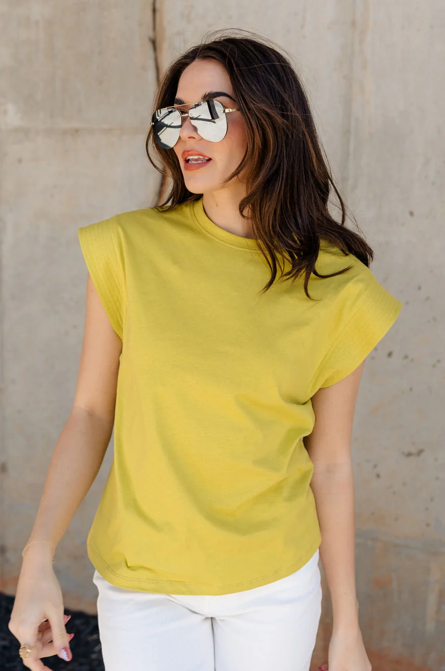 Iris Chartreuse Sleeveless Top - Image 2