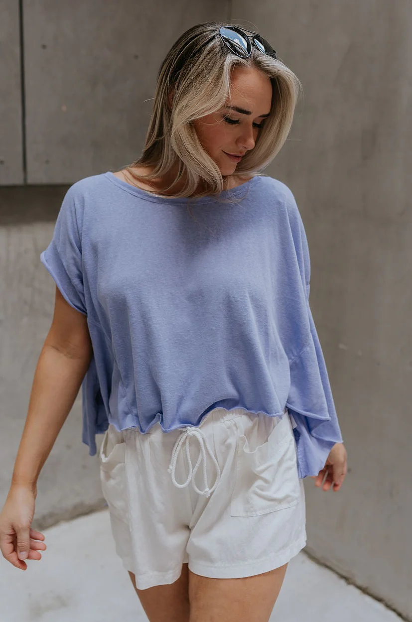 Isla Periwinkle Short Sleeve Top - Image 4