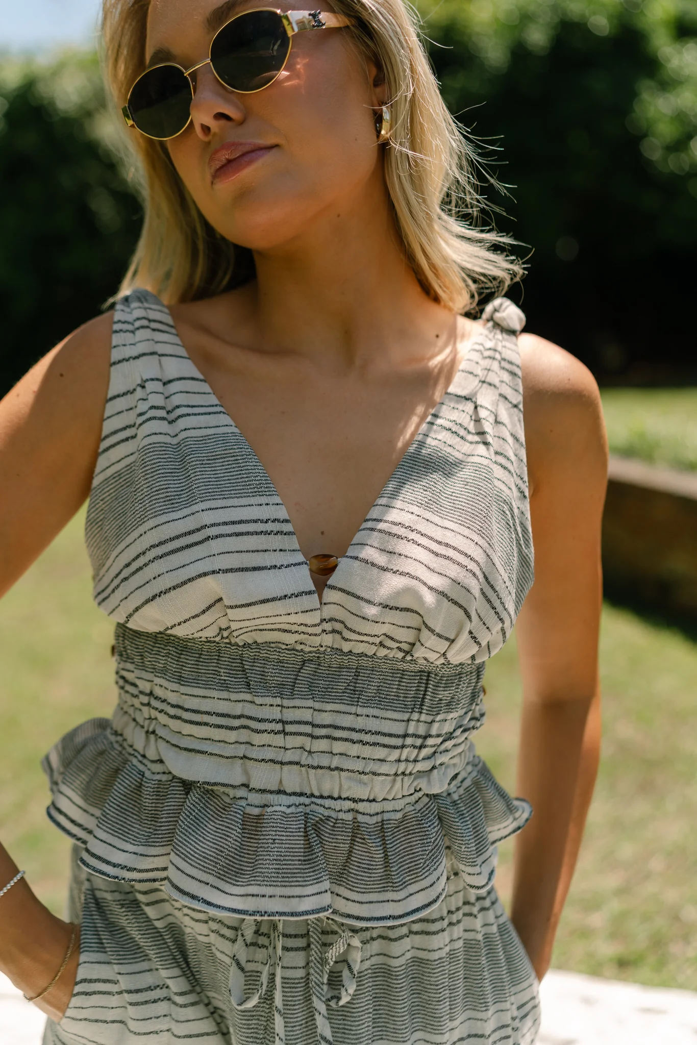 Isla Vista Striped Beaded Tank - Image 4
