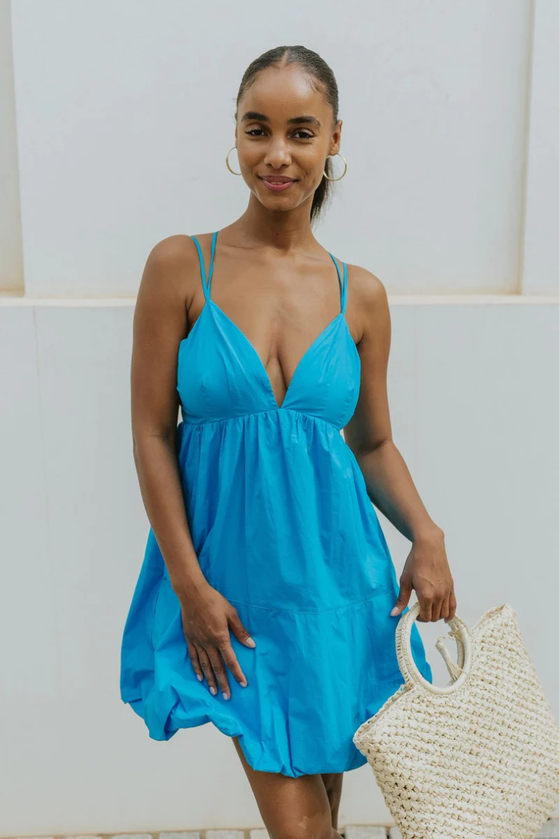 Island Breeze Dress in Blue