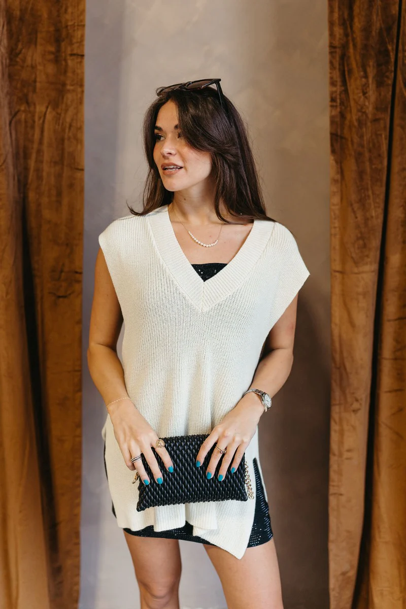 It's Show Time Vest in Cream - Image 10