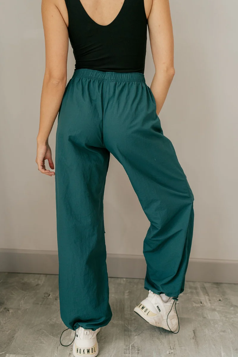 Jade Green Elastic Waistband Jogger - Image 6