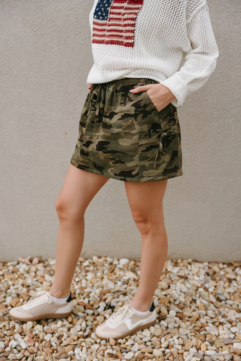 Jade Olive Camo Cargo Mini Skirt - Image 8