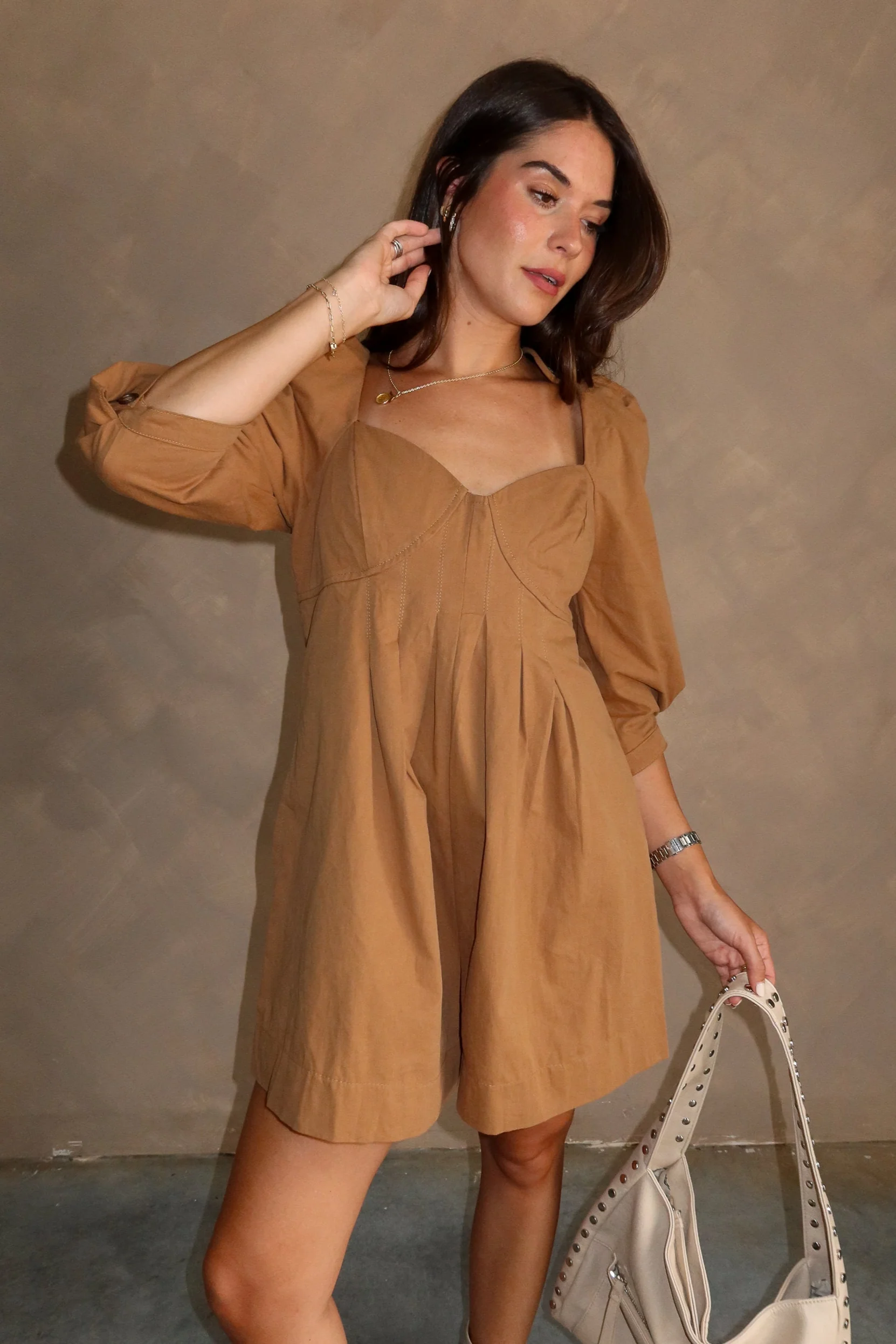 Jamie Golden Mocha Brown Romper